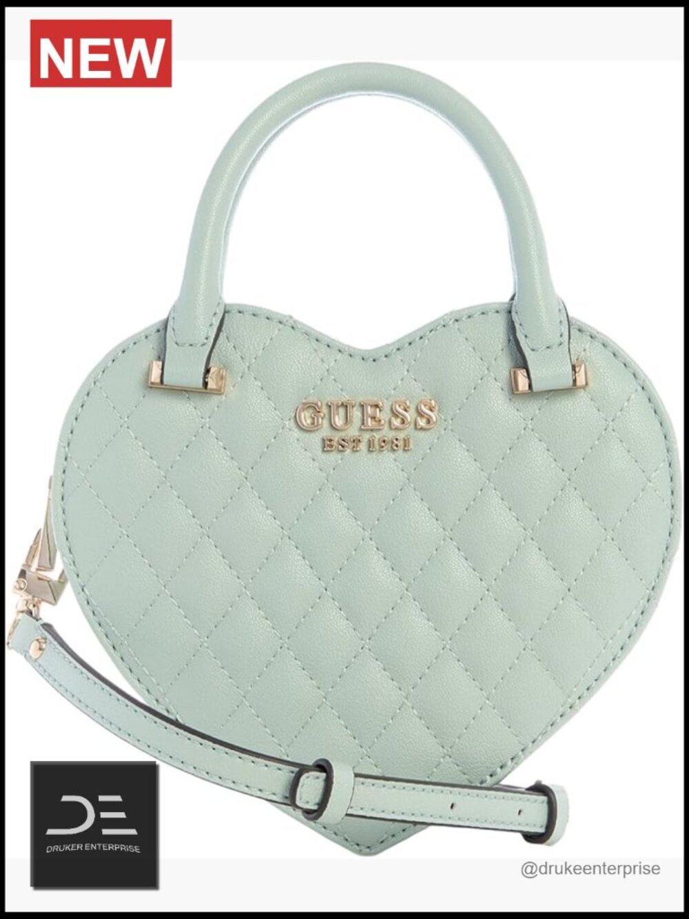 Quilted PU Satchel with Detachable Crossbody Strap